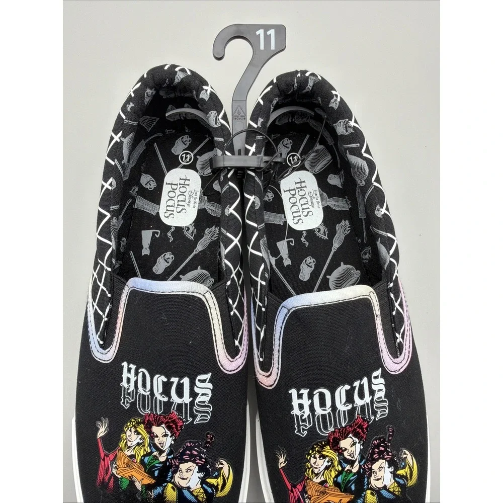 Disney Hocus Pocus Sneakers Men 11 Women 13 Casual  Shoes Slip-On Canvas